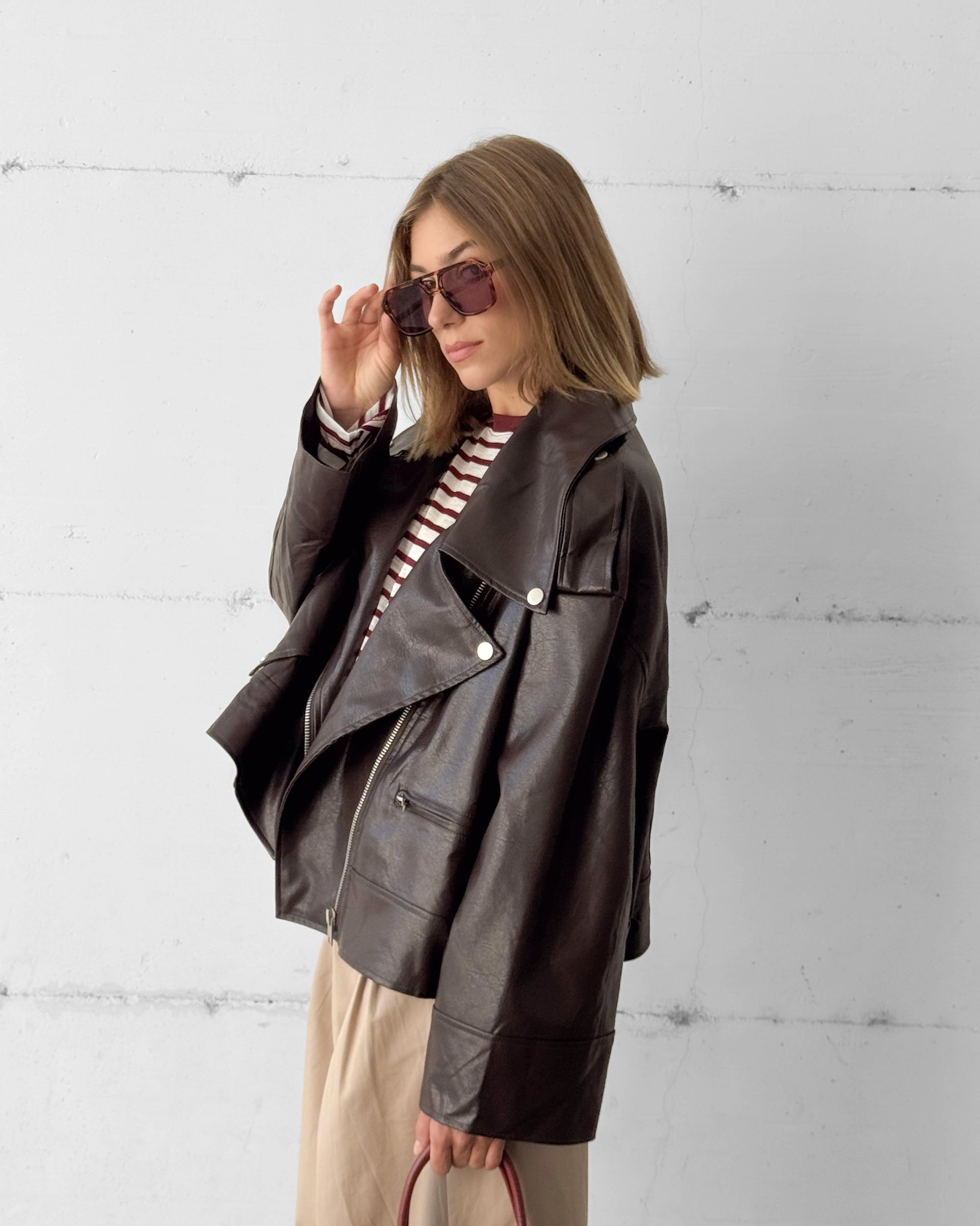 GIACCA ECOPELLE EDIT BROWN