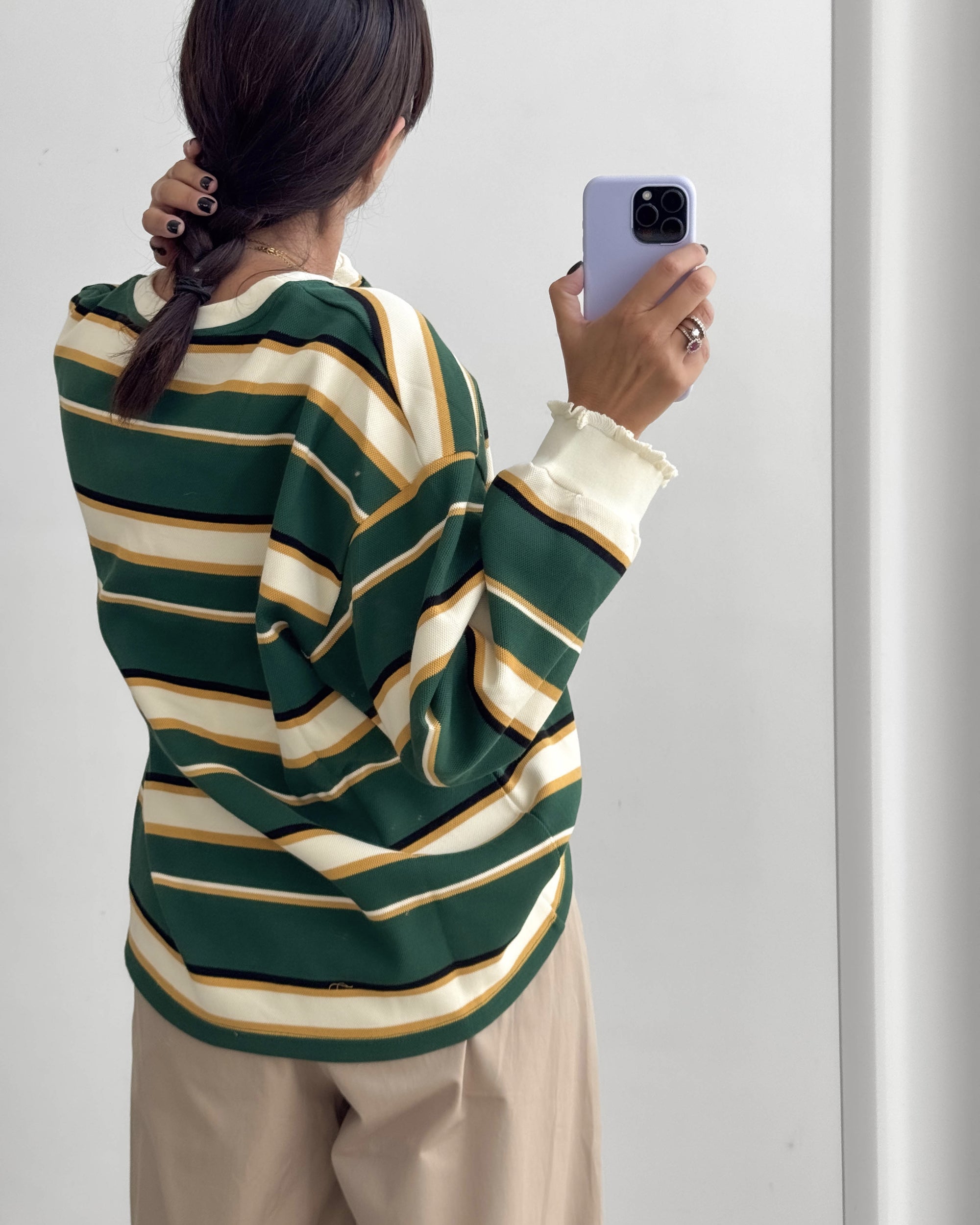 MAGLIA NIDO D'APE VERDE PANNA