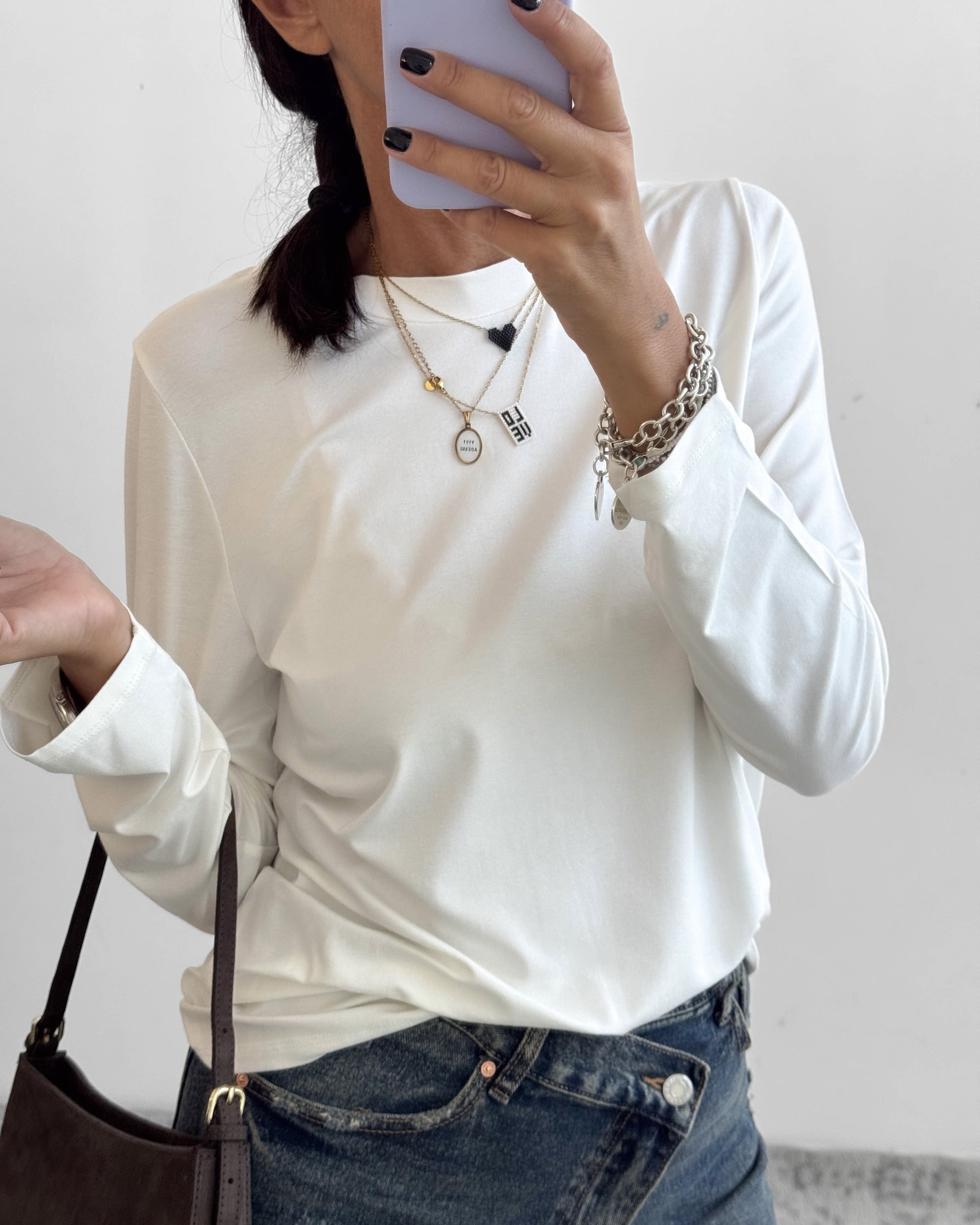 T-SHIRT MANICA LUNGA ILARY OFF WHITE