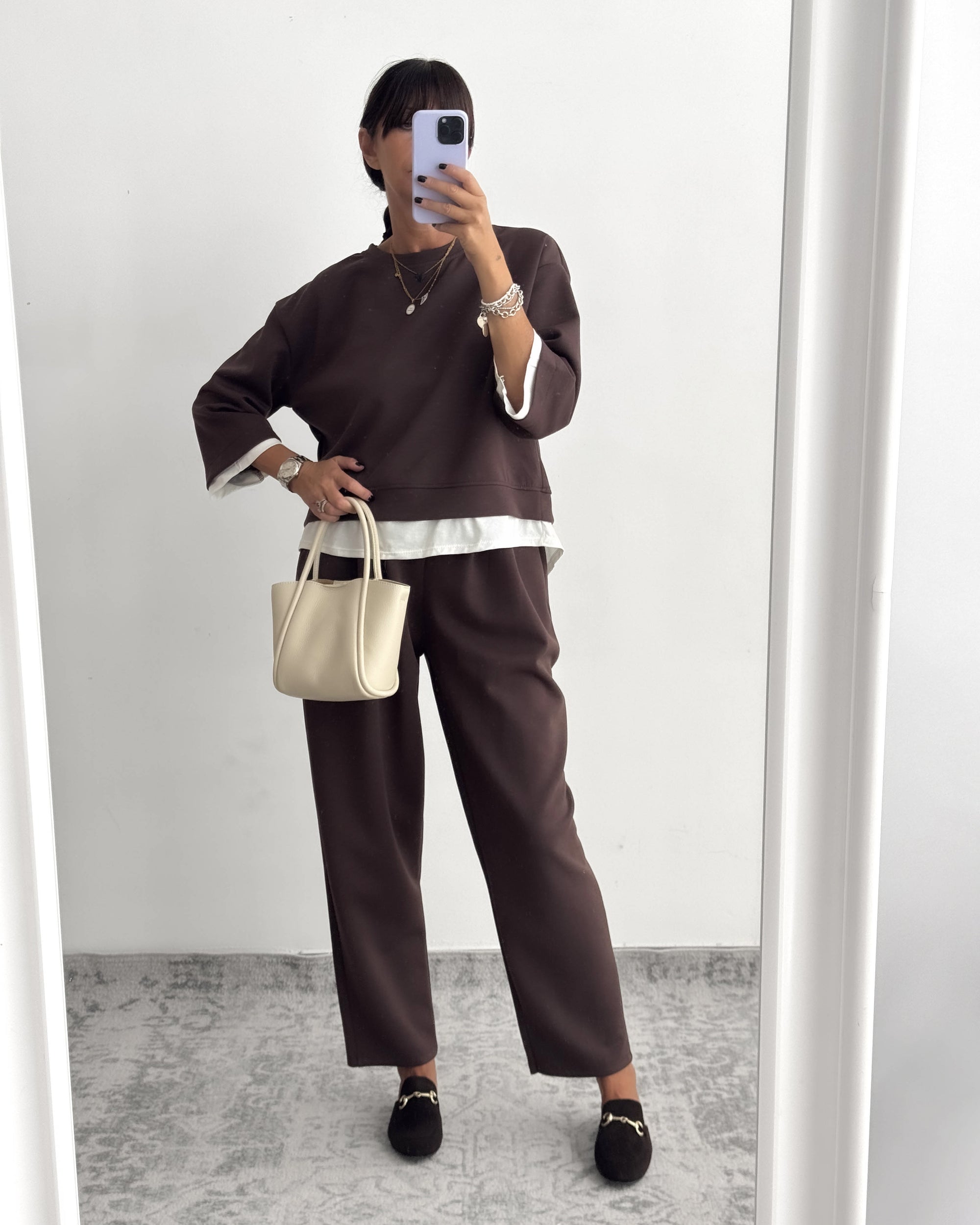 SET JANET JOGGER CHOCO
