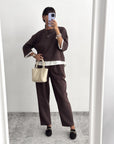 SET JANET JOGGER CHOCO