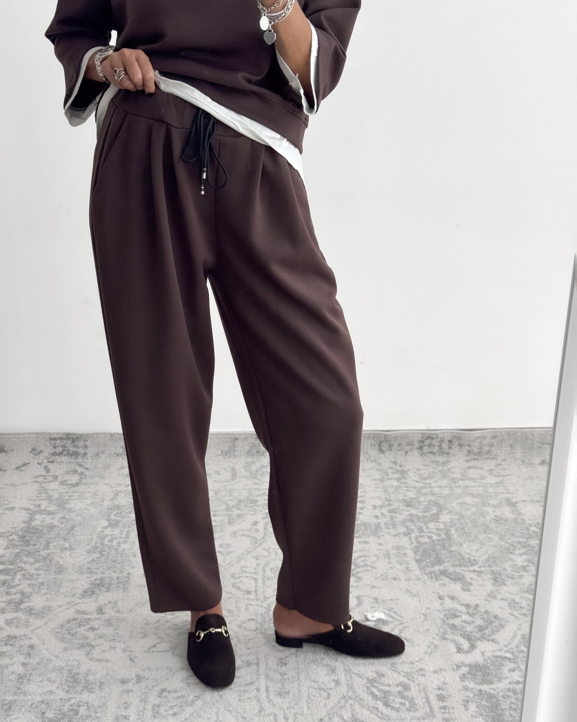 SET JANET JOGGER CHOCO
