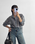 CAMICIA TENCEL RIGA BLU