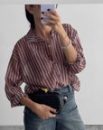 CAMICIA TENCEL RIGA BORDEAUX