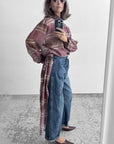 CAMICIA SCOTT MALVA CON FOULARD