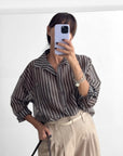 CAMICIA TENCEL RIGA CHOCO