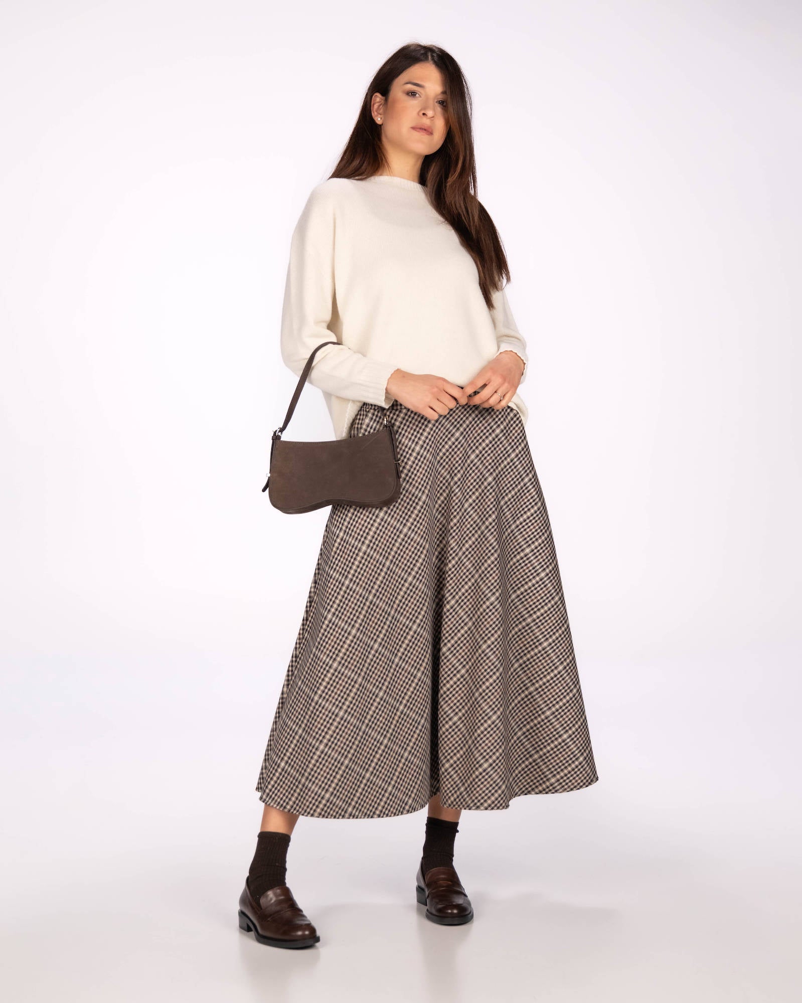 MAXI PULL RIGEL MISTO CASHMERE PANNA