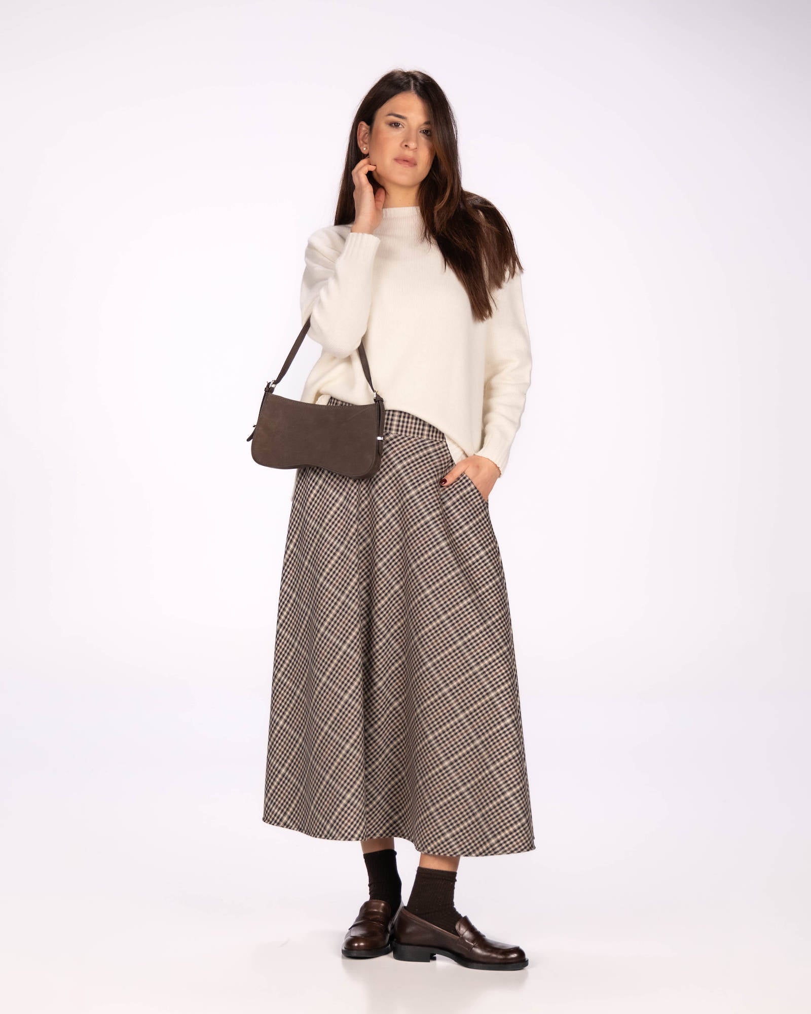 MAXI PULL RIGEL MISTO CASHMERE PANNA