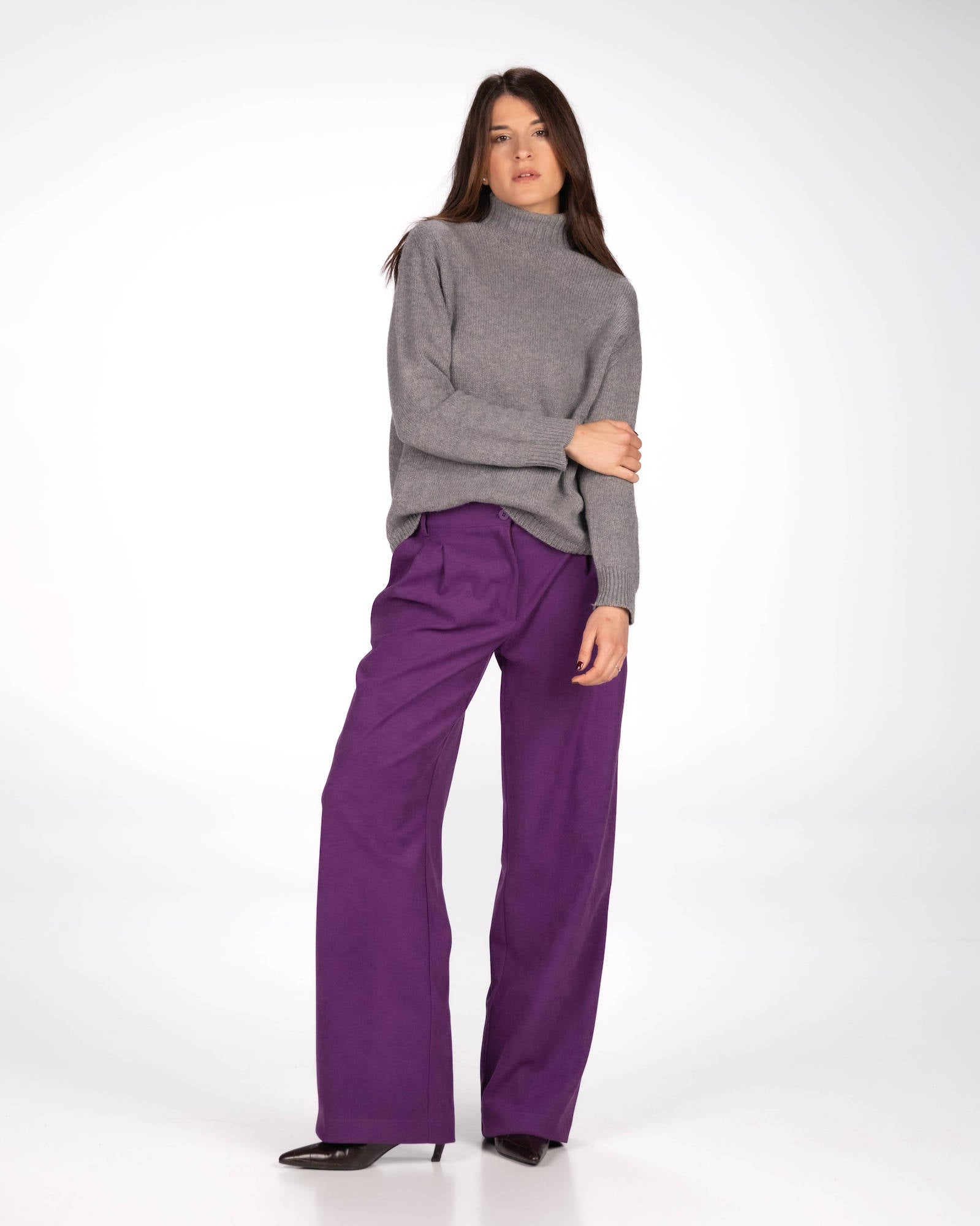 MAXI DOLCEVITA RIGEL MISTO CASHMERE GRIGIO ASH