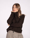 MAXI DOLCEVITA RIGEL MISTO CASHMERE ESPRESSO