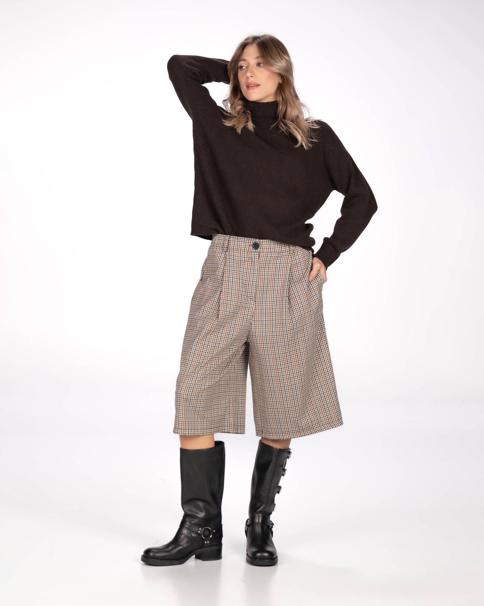MAXI DOLCEVITA RIGEL MISTO CASHMERE ESPRESSO