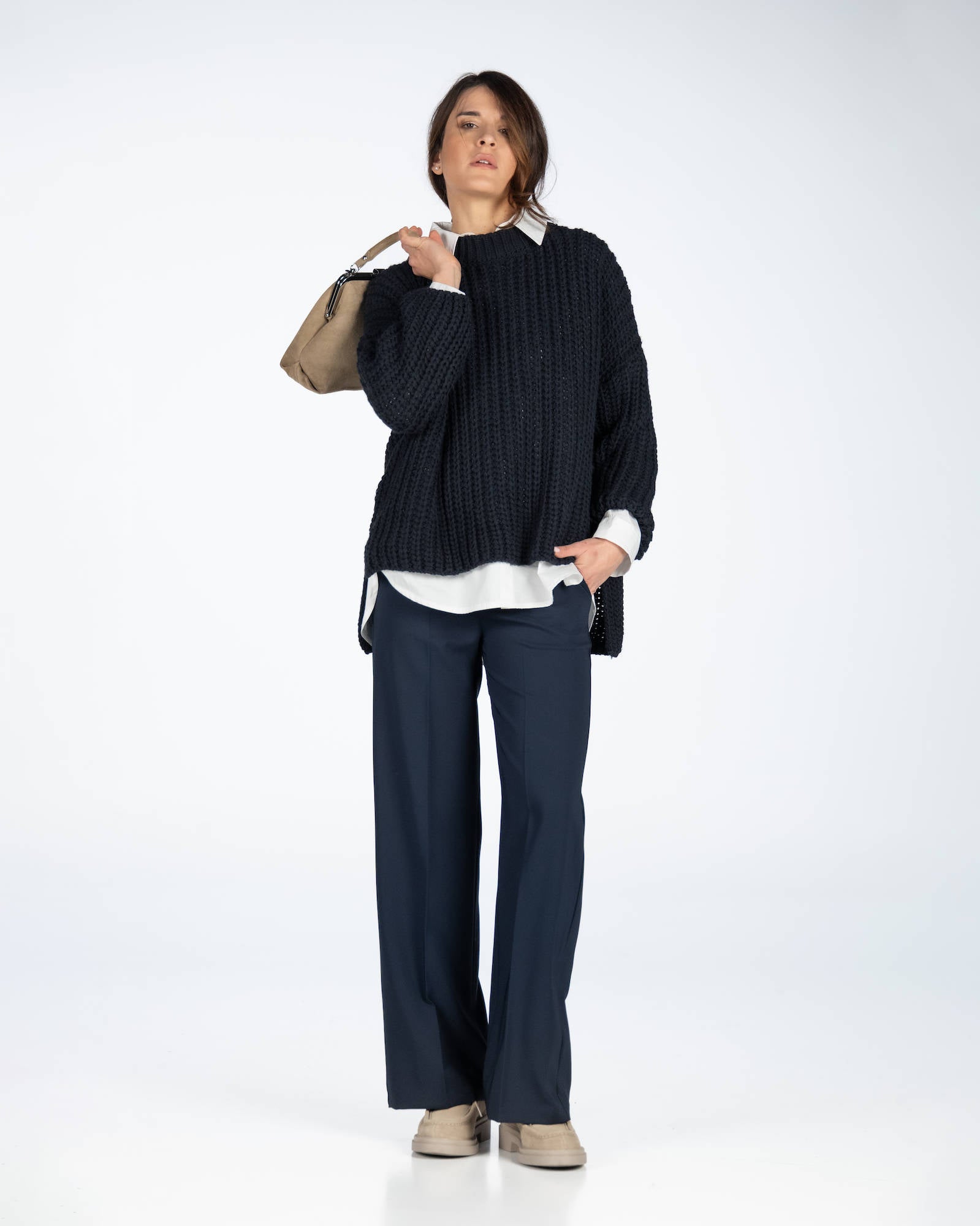 PANTALONE GINEVRA BLU