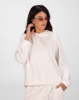 MAGLIA IN FELPA COIMBRA BIANCO