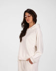MAGLIA IN FELPA COIMBRA BIANCO
