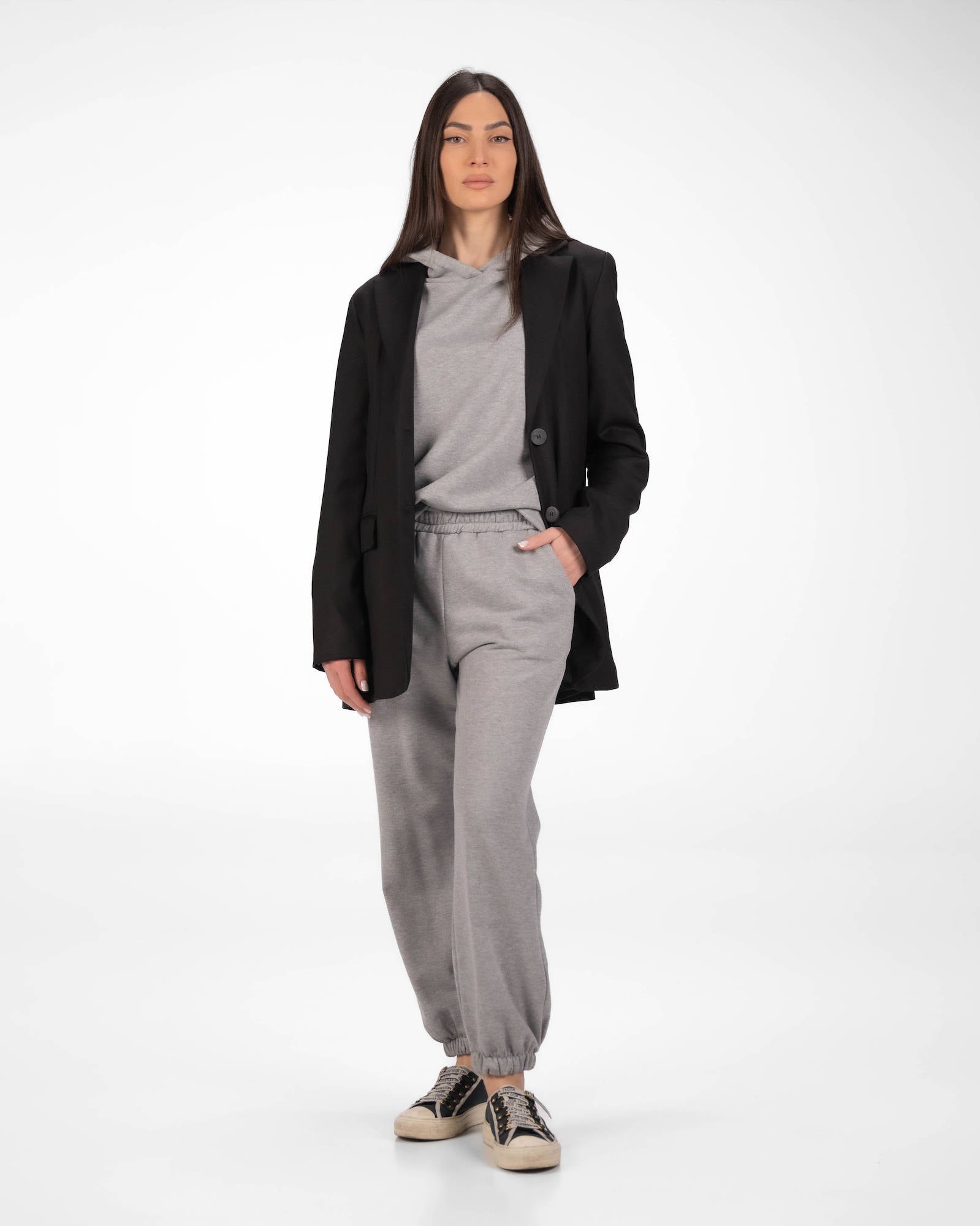 MAGLIA IN FELPA COIMBRA GRIGIO