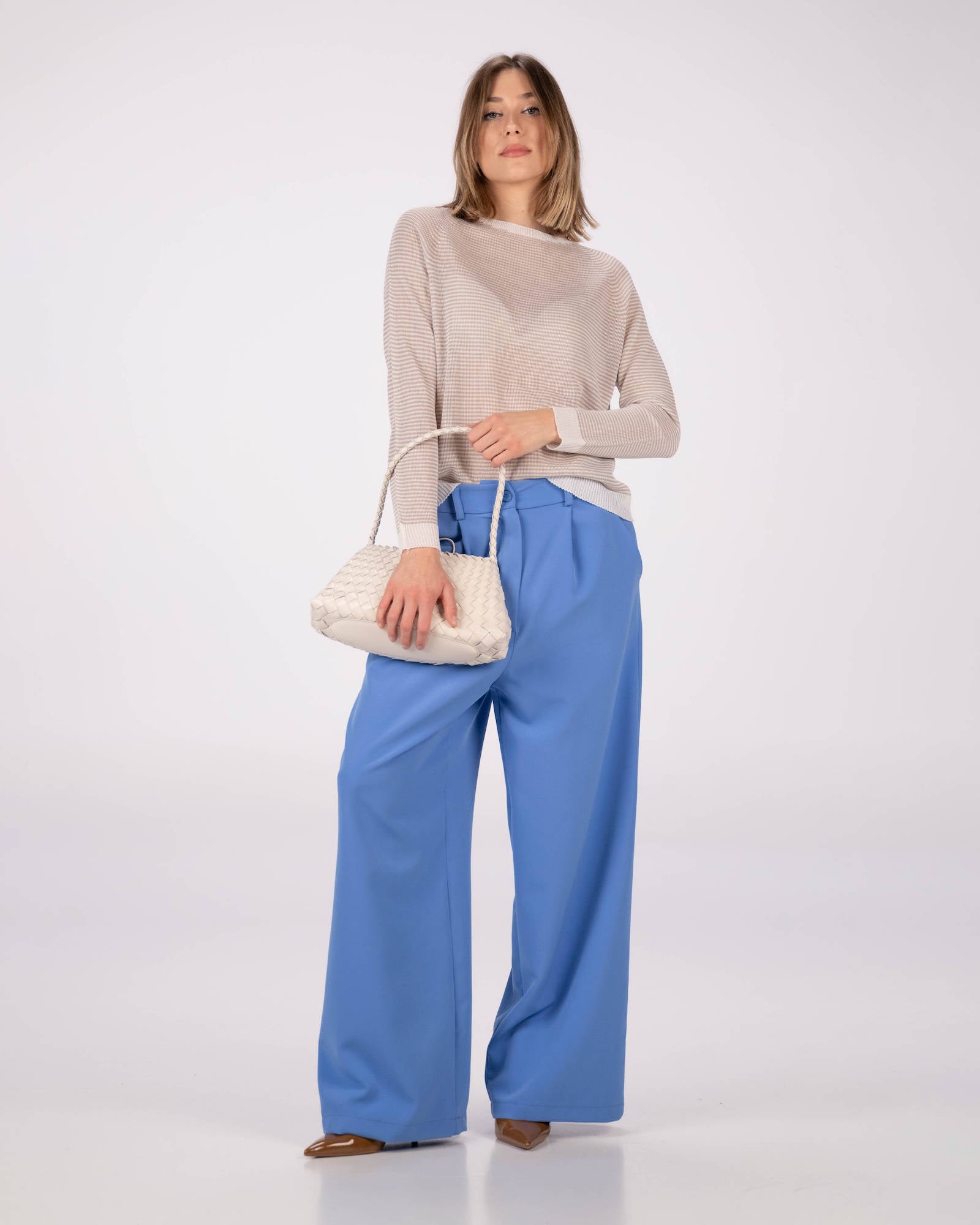 MAGLIA HELENA BIANCO FANGO