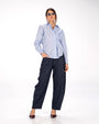 PANTALONE ASAKO PE BLU GESSATO