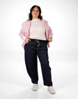 PANTALONE ASAKO PE BLU GESSATO