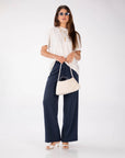 PANTALONE GESSATO NYRA BLU