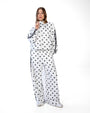 PANTALONE POIS LOLA BIANCO