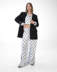 PANTALONE POIS LOLA BIANCO