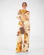 PANTALONE FLOWER CHLOE GIALLO CREMA