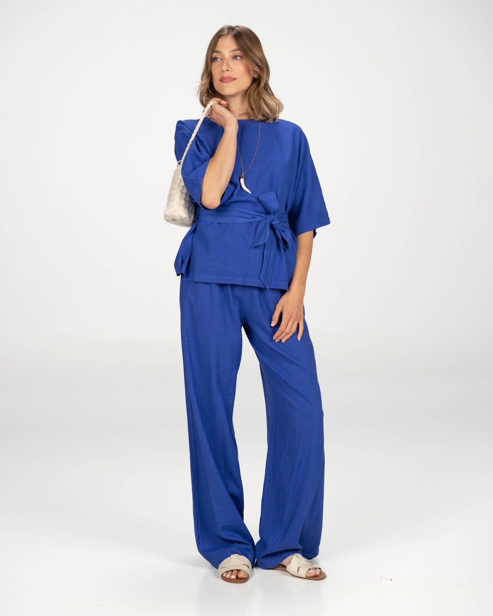 PANTALONE CHLOE BLU VIOLA