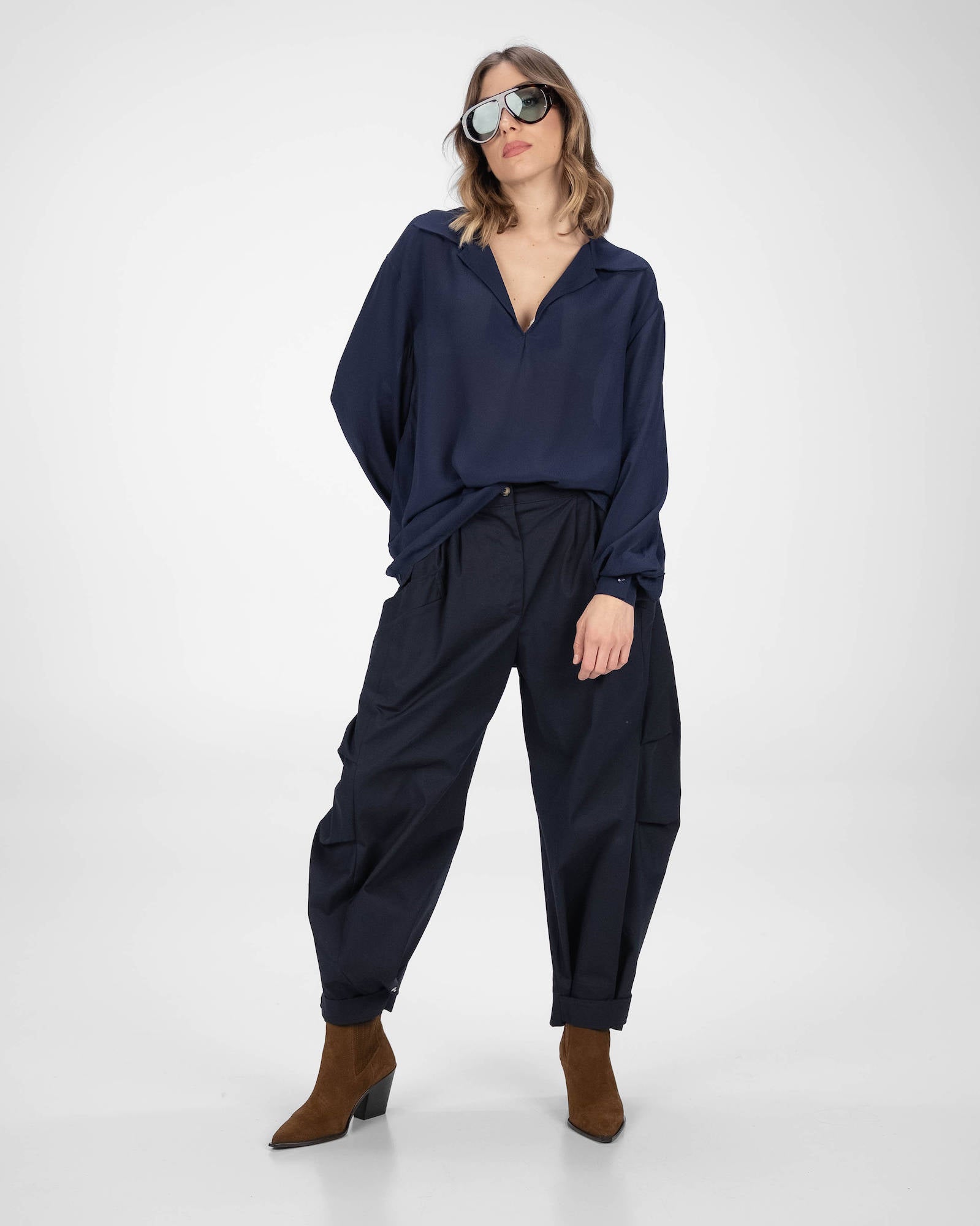 CAMICIA GIGLIO PE BLU