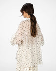 CAMICIA VIVIAN POIS BEIGE TABACCO