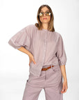 CAMICIA IN MUSSOLA NADINA LAVANDA BLU