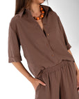 CAMICIA HAZEL NOCE