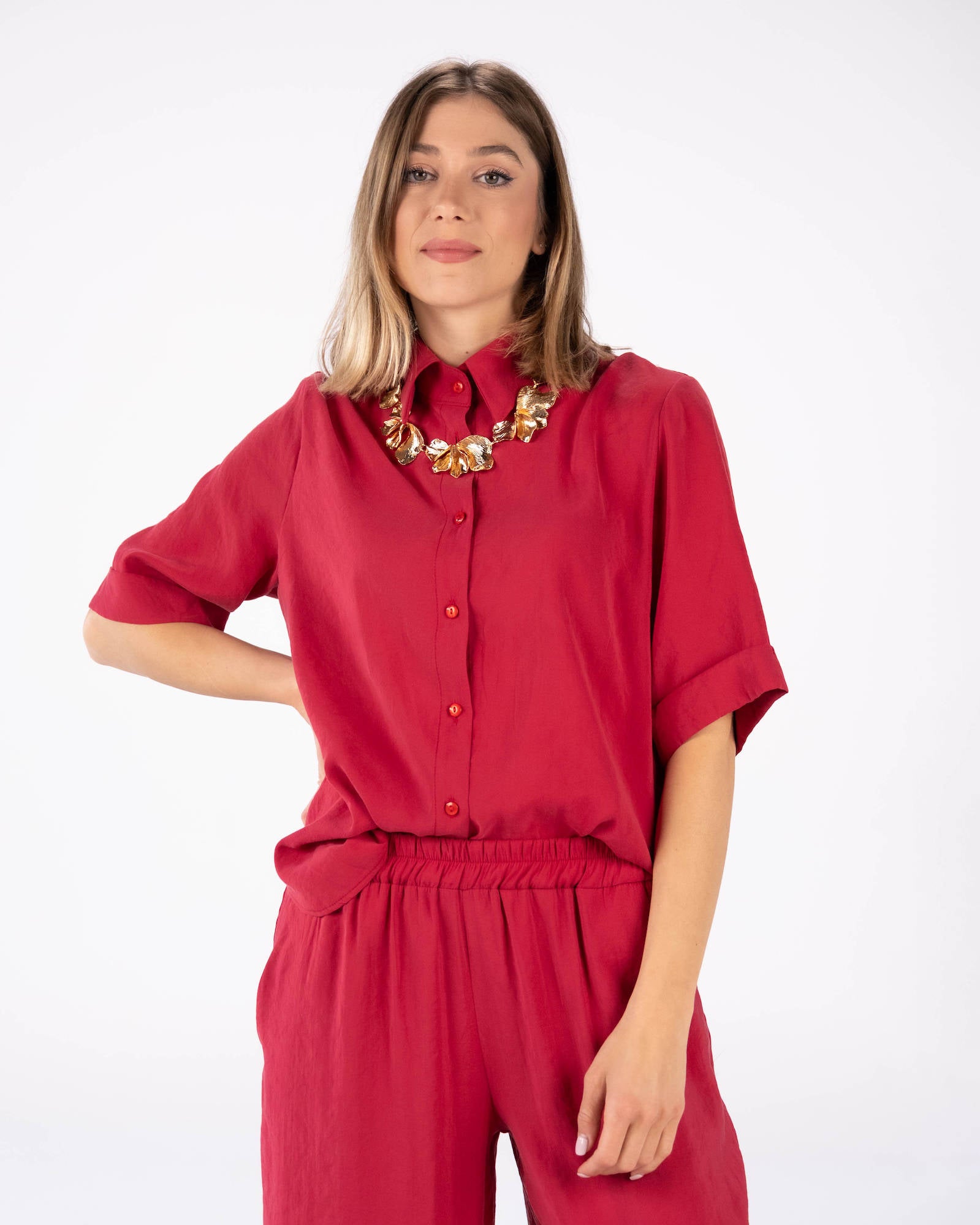 CAMICIA HAZEL ROSSO
