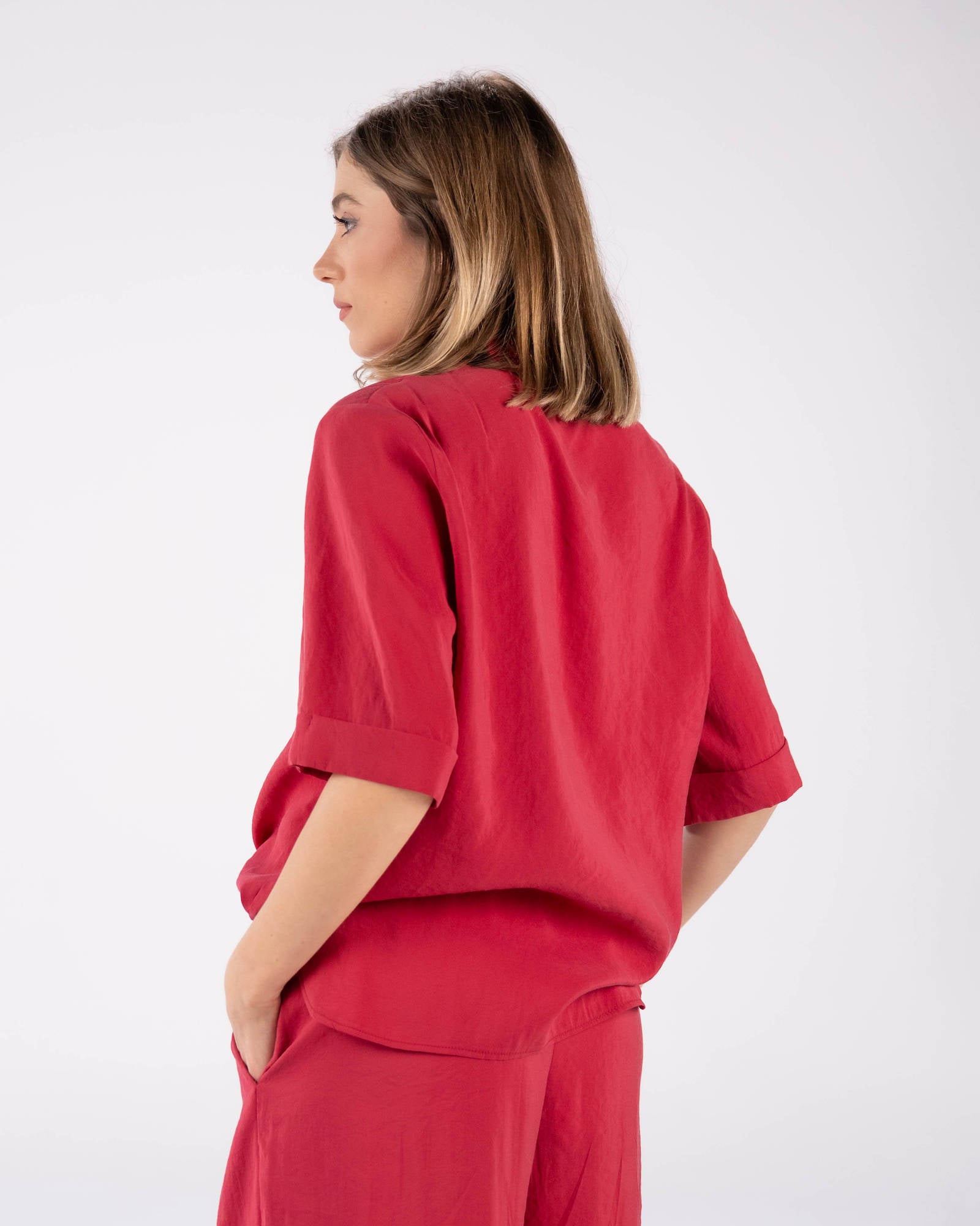 CAMICIA HAZEL ROSSO