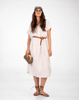ABITO IN TWILL MARGHE BIANCO