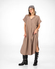 ABITO IN TWILL MARGHE FANGO