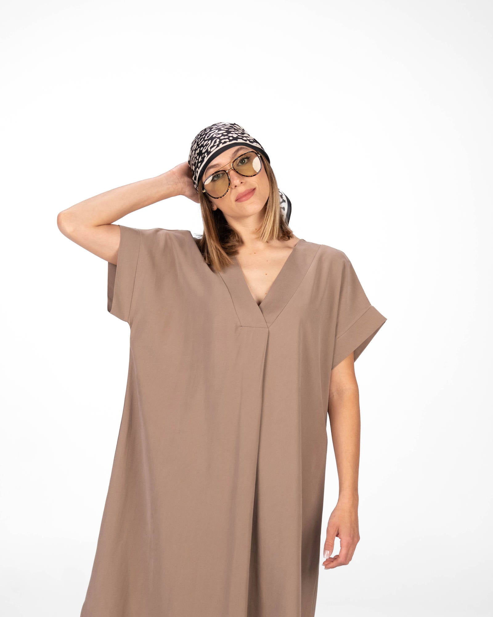 ABITO IN TWILL MARGHE FANGO