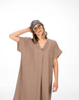 ABITO IN TWILL MARGHE FANGO