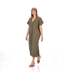 ABITO IN TWILL MARGHE VERDE