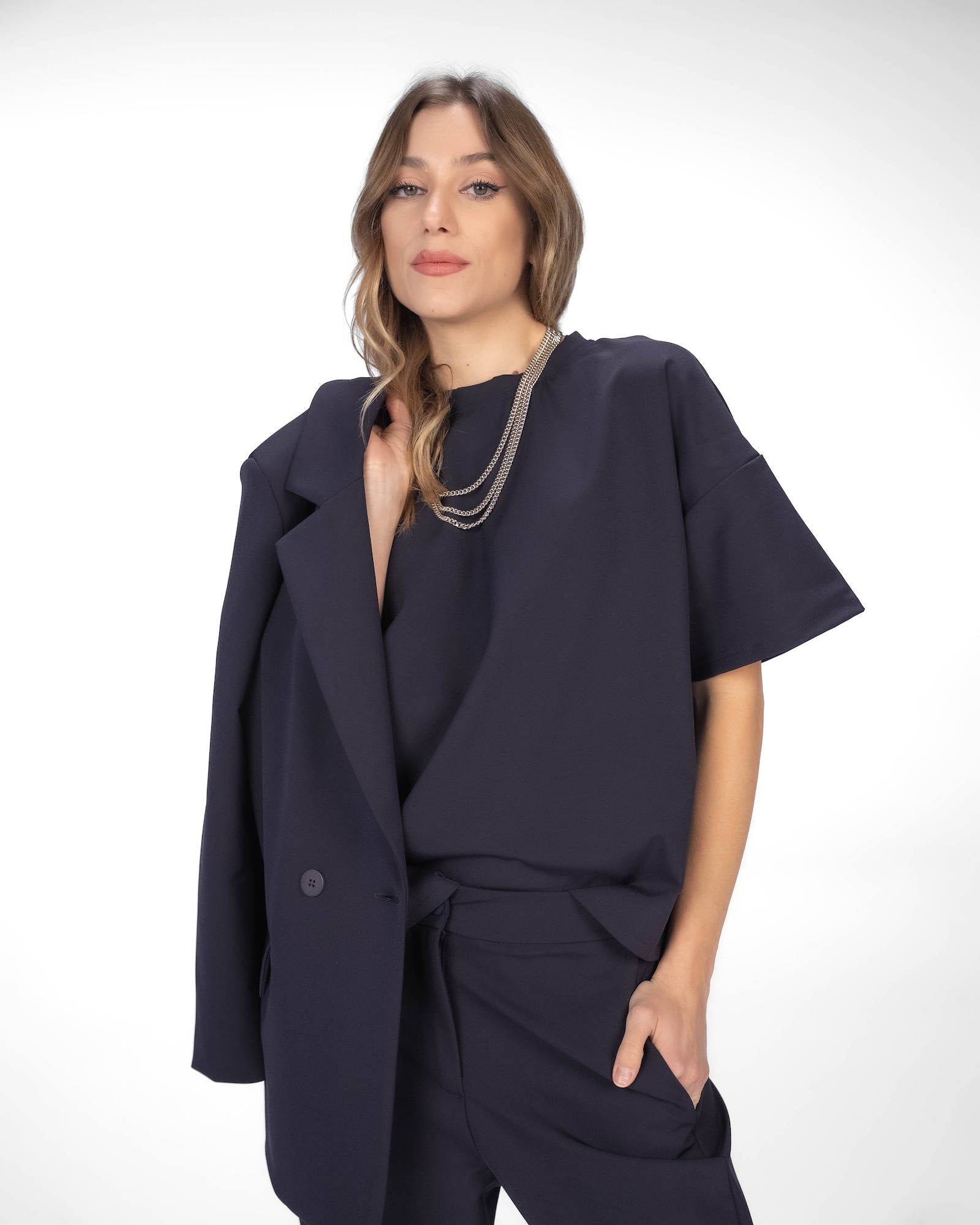T-SHIRT AMARE BLU NAVY