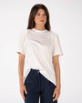 T-SHIRT CON SPALLINE KAFKA BIANCO