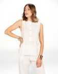 TOP CAMICIA MAYA PANNA
