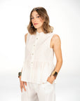 TOP CAMICIA MAYA PANNA