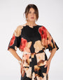 BLUSA FLOWER CHLOE NERO