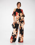 BLUSA FLOWER CHLOE NERO