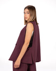 GILET LISBONA MELANZANA
