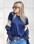 T-SHIRT SATIN NORA ECLISSI