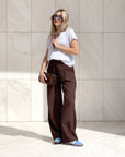 T-SHIRT SATIN NORA BIANCO OTTICO