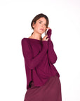 TSHIRT MANICA LUNGA KARLA BORDEAUX