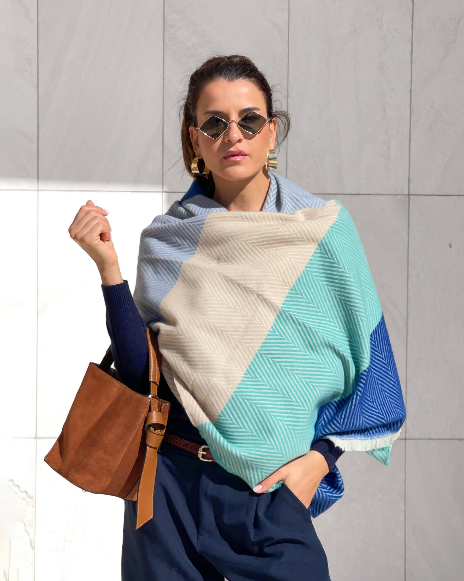 SCIARPA MILES BLUE