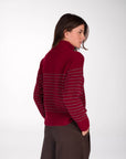 PULL YSABELL BORDEAUX GRIGIO